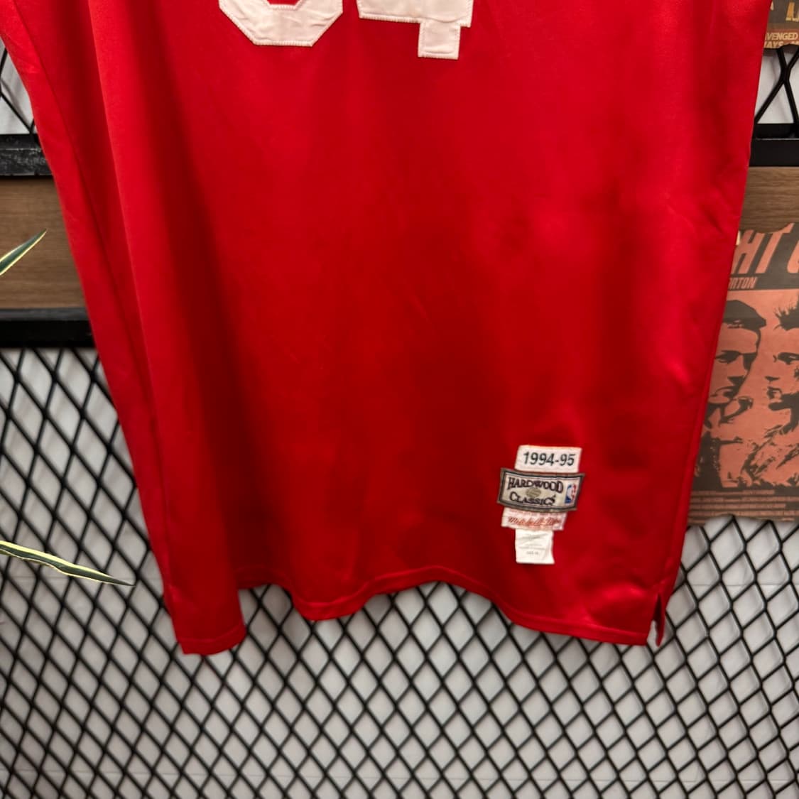 00s 미첼앤네스 X NBA 휴스턴 어센틱 스로우백 저지 레드 상품이미지4
