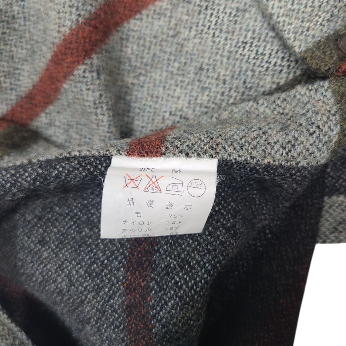 '90s Levi's 헤링본 울 셔츠(made in japen) 상품이미지6