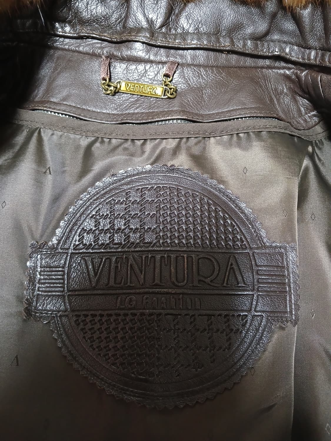 빈티지 벤츄라 밍크칼라 가죽자켓(105사이즈)  상품이미지9