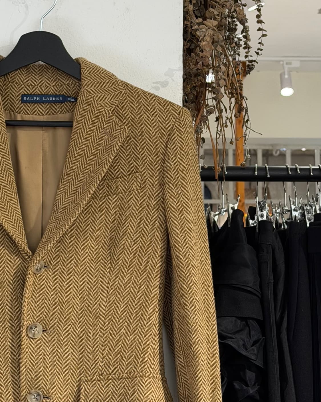 랄프로렌 브라운 헤링본 울 블랜드 싱글 자켓 상품이미지3