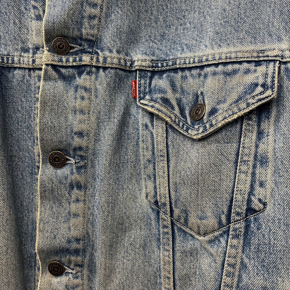 90s 리바이스 타입3 빈티지워싱 블랭킷 라이닝 데님 트러커자켓 N615 상품이미지5