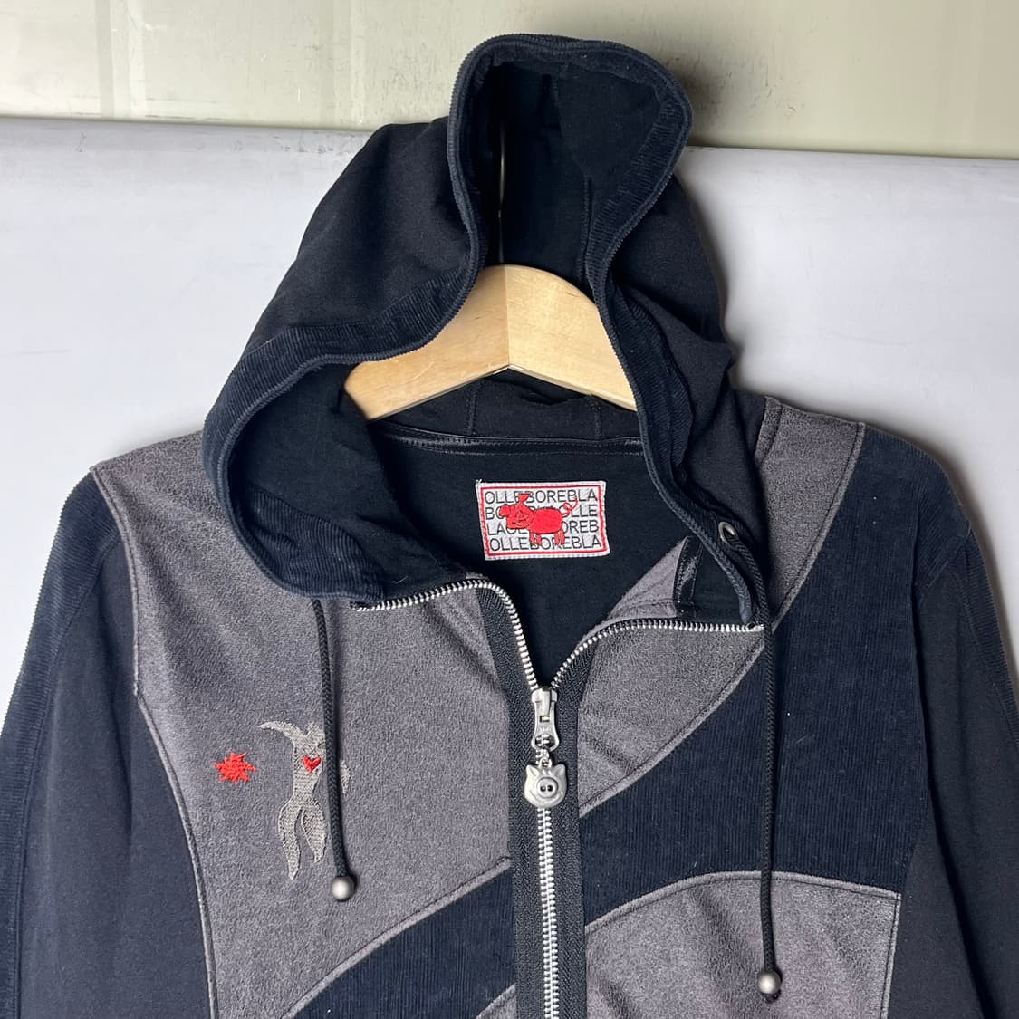 [Alberobello] 알베로벨로 코듀로이 배색 후드집업 상품이미지3