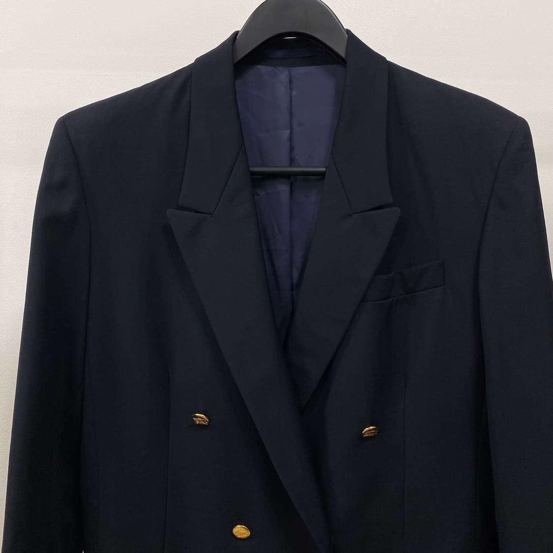 버버리 90s 금장 버튼 울 더블 브레스티드 상품이미지3