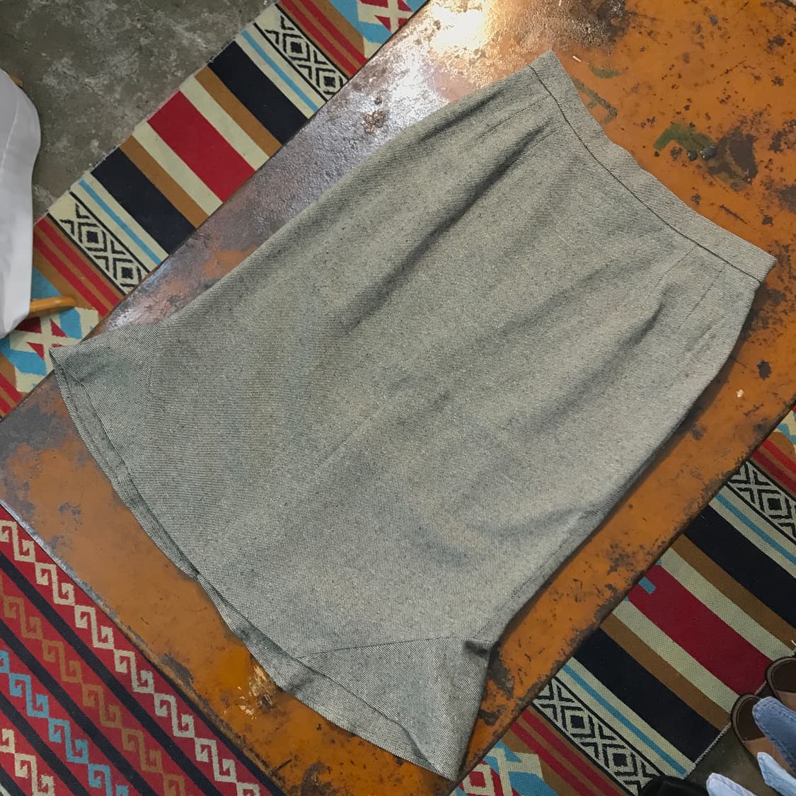 90s chloe 끌로에 H라인 보카시 울 머메이드 스커트 허리 27  상품이미지1