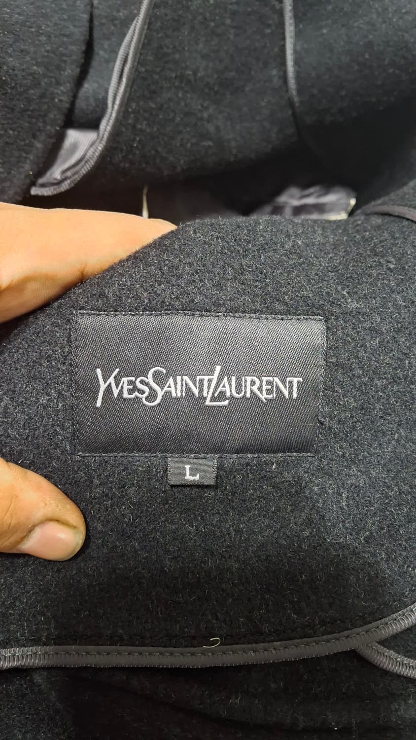 YSL)입생로랑 캐시미어 블랙 코트 상품이미지3