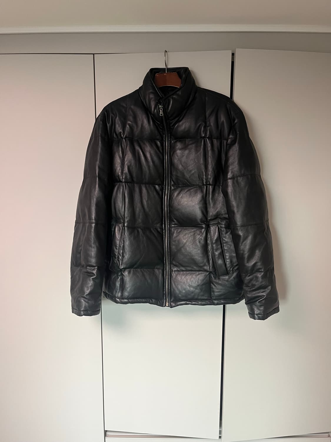 양가죽 오리털패딩 L 레더패딩 상품이미지1