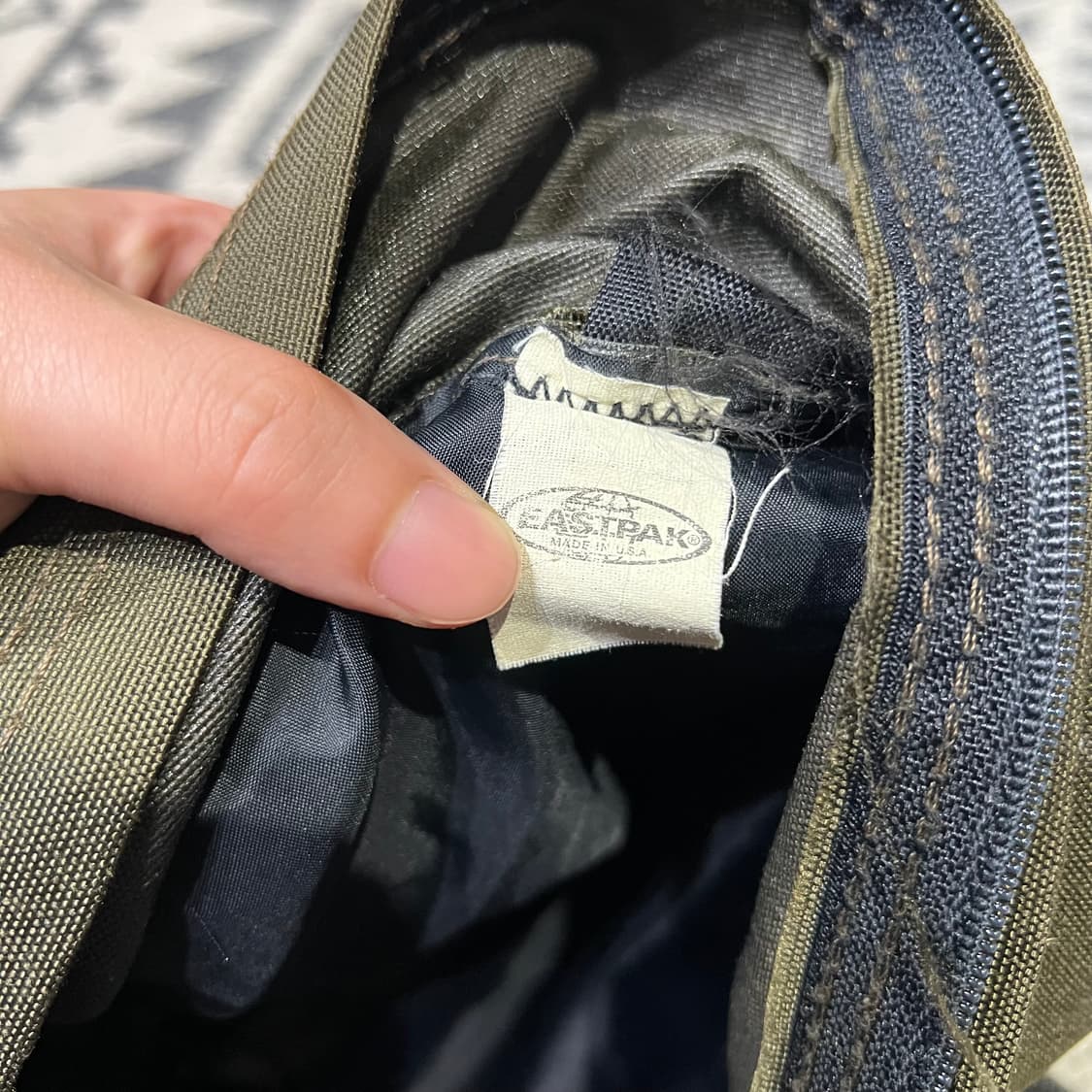 1990s Eastpak USA 이스트팩 올리브 백팩 상품이미지6
