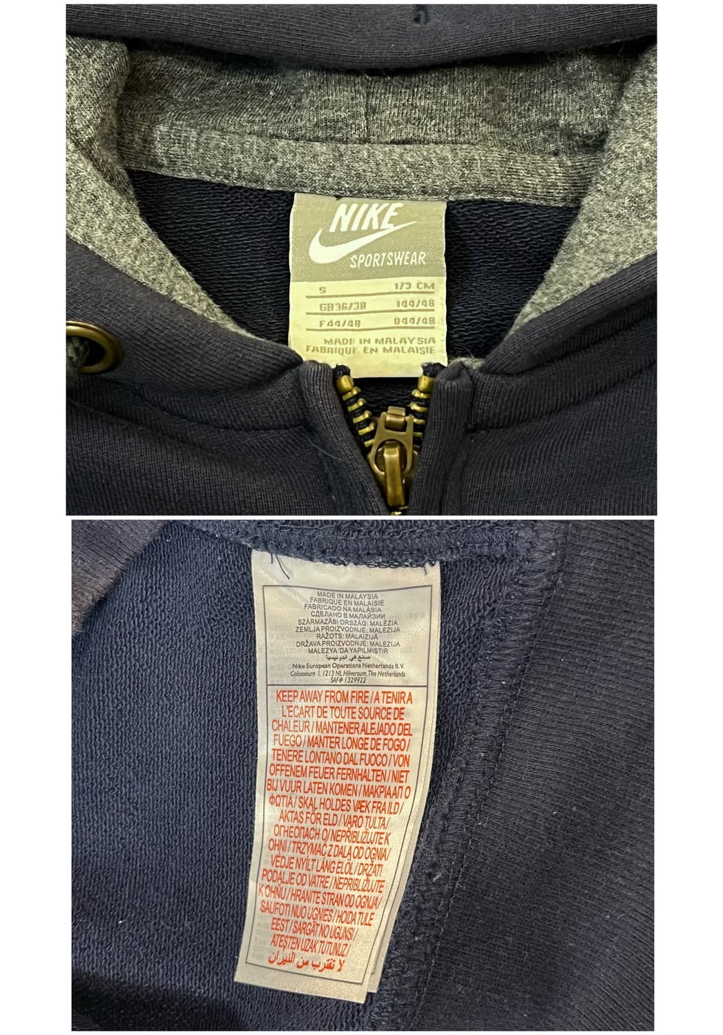 나이키 레터링 후드집업 네이비 S #csz1864 상품이미지4