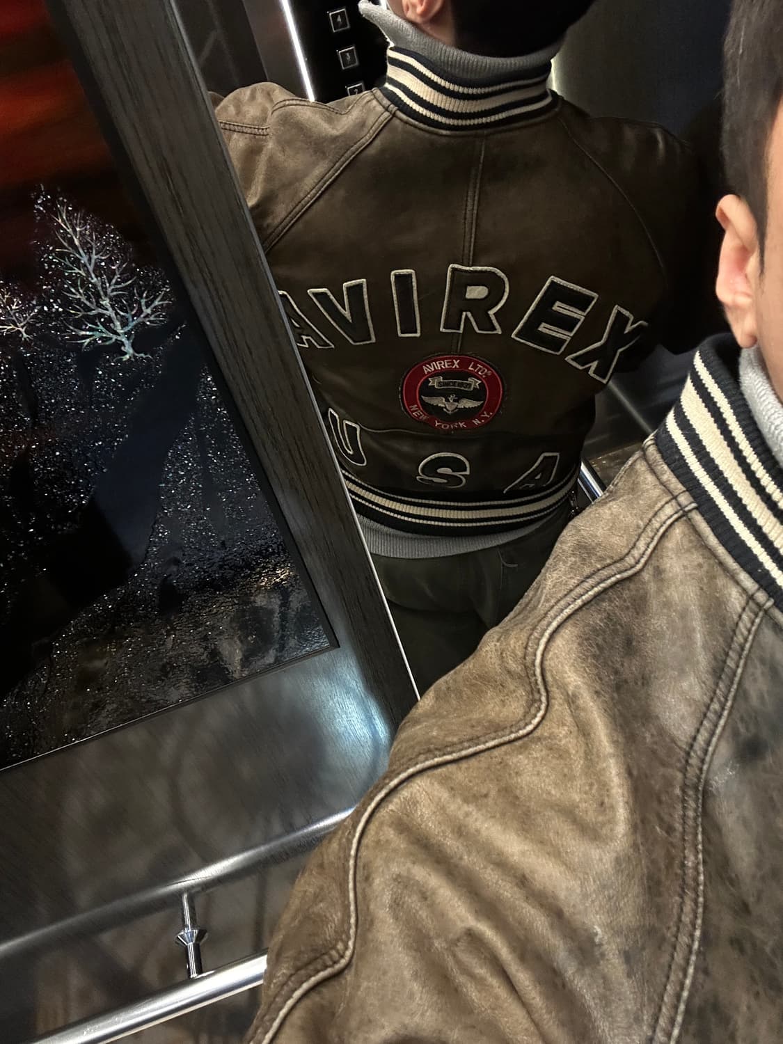 아비렉스 avirex 90s 아이콘 에이징 바시티 레더자켓 상품이미지3