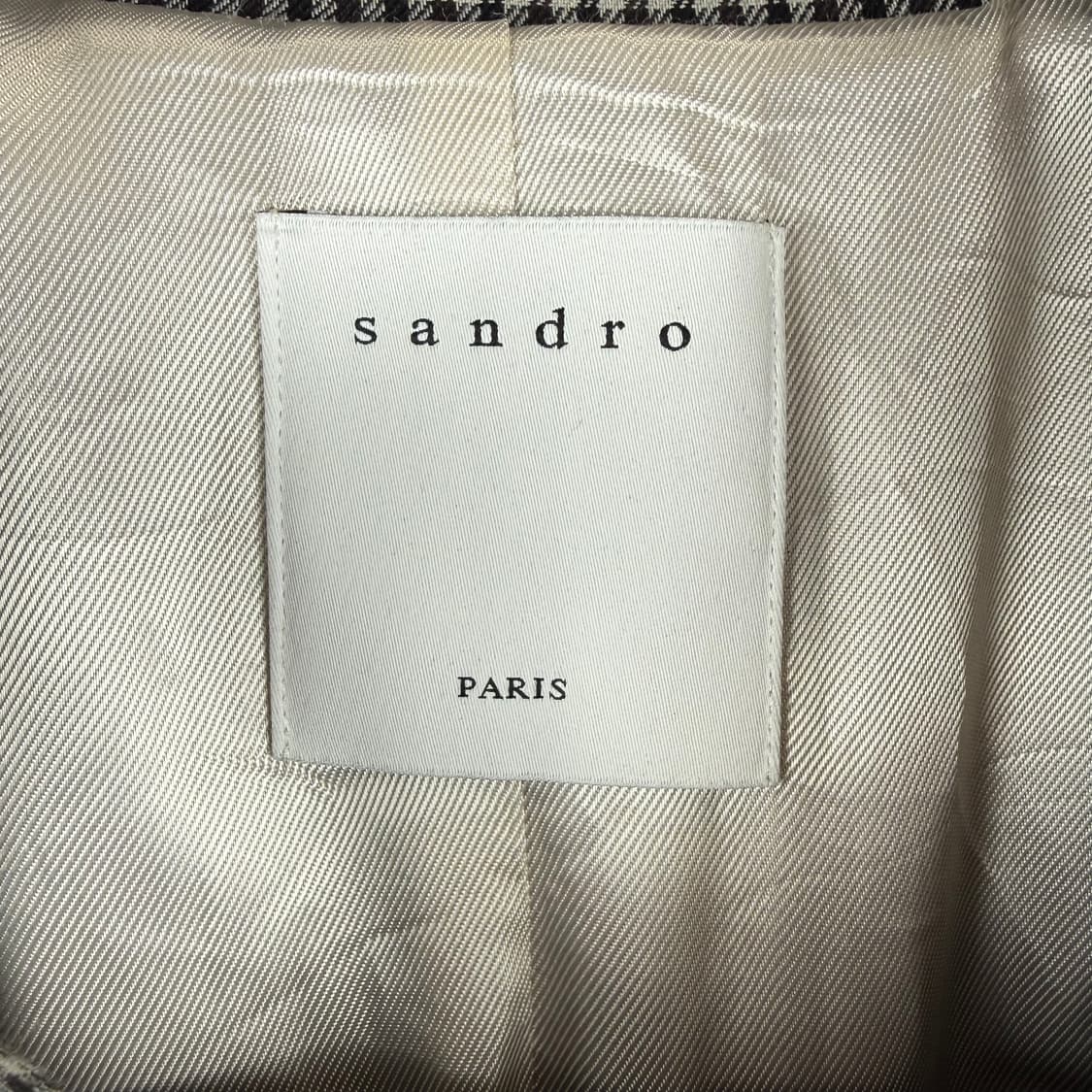 38) 산드로 체크패턴 트렌치 코트 상품이미지3