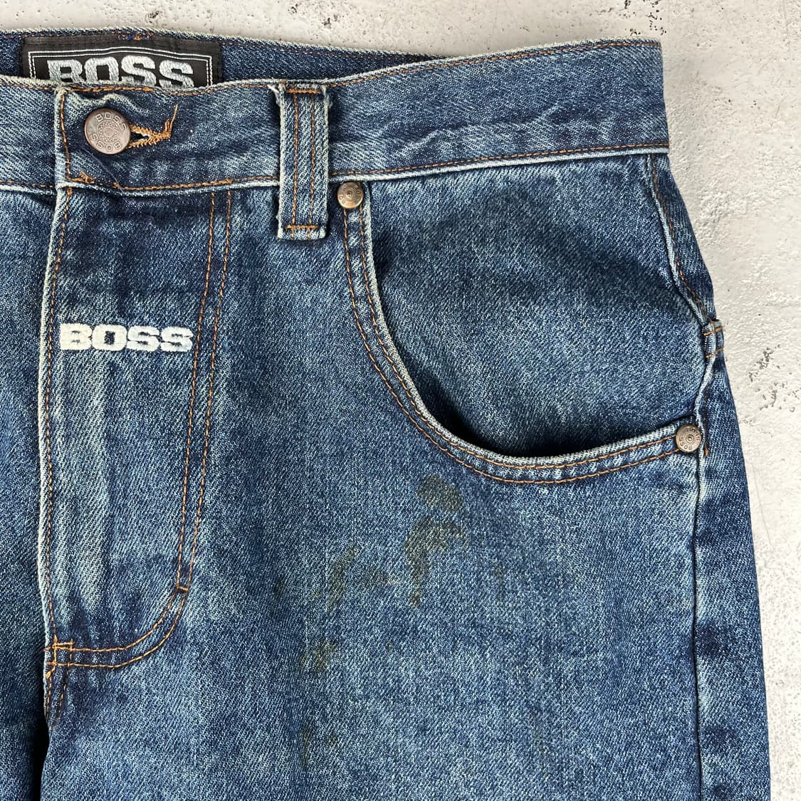 빈티지 Boss Jeans 자수 로고 데님 팬츠 상품이미지7