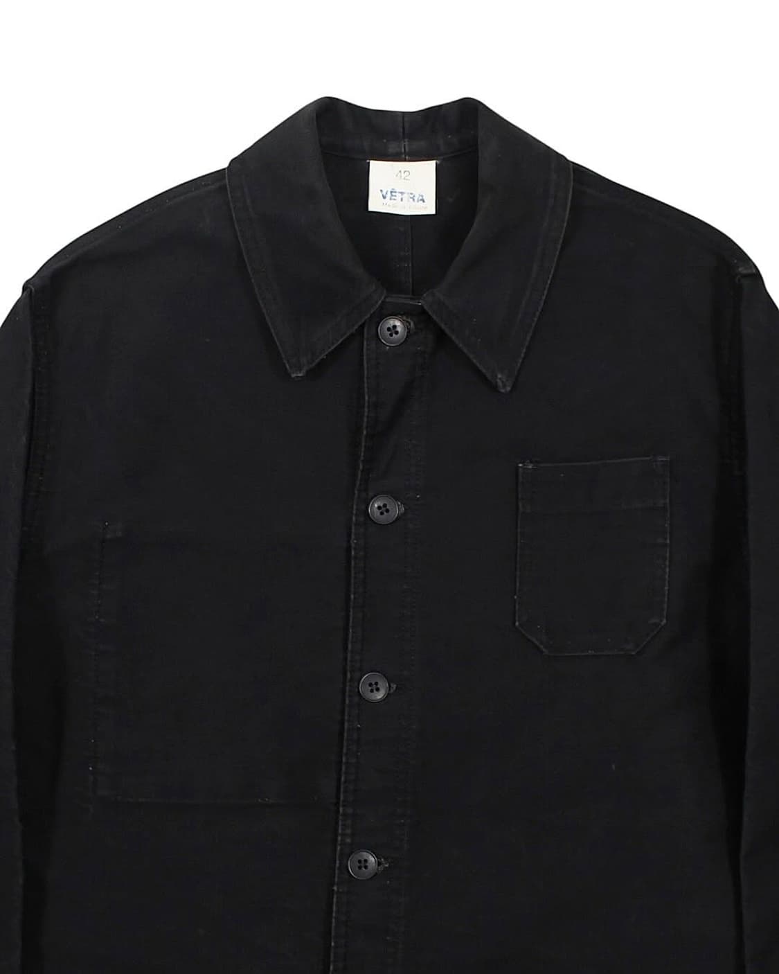 1980s 베트라 몰스킨 워크 자켓 블랙 프렌치워크 상품이미지4