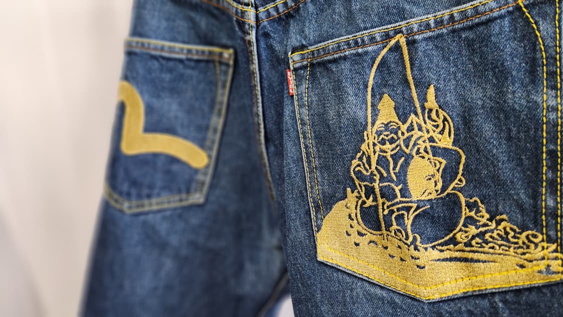 EVISU JAPAN VINTAGE 자수로고  데님 반바지 32사이즈 상품이미지4