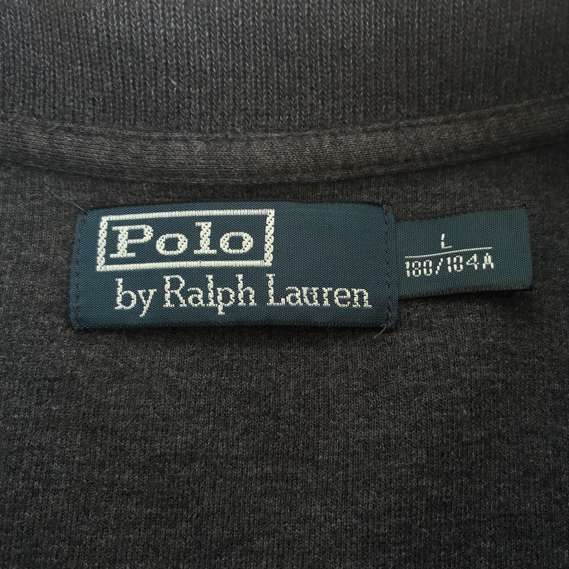 Polo  폴로 랄프로렌 자수 그레이 코튼 반집업 니트 상품이미지3