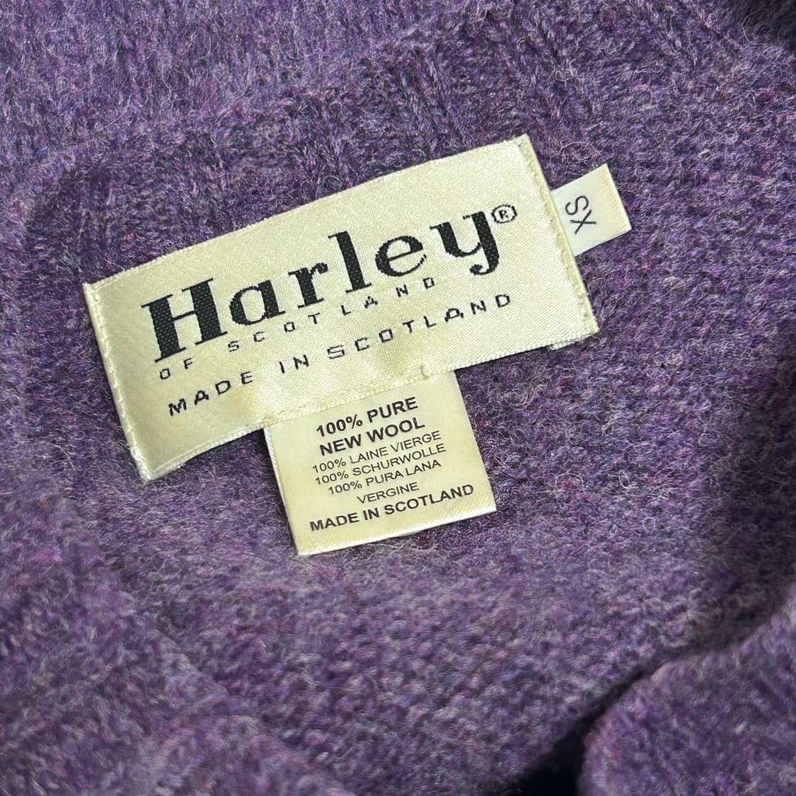 할리 오브 스코틀랜드 쉐기독 울 니트 퍼플 XS  상품이미지9