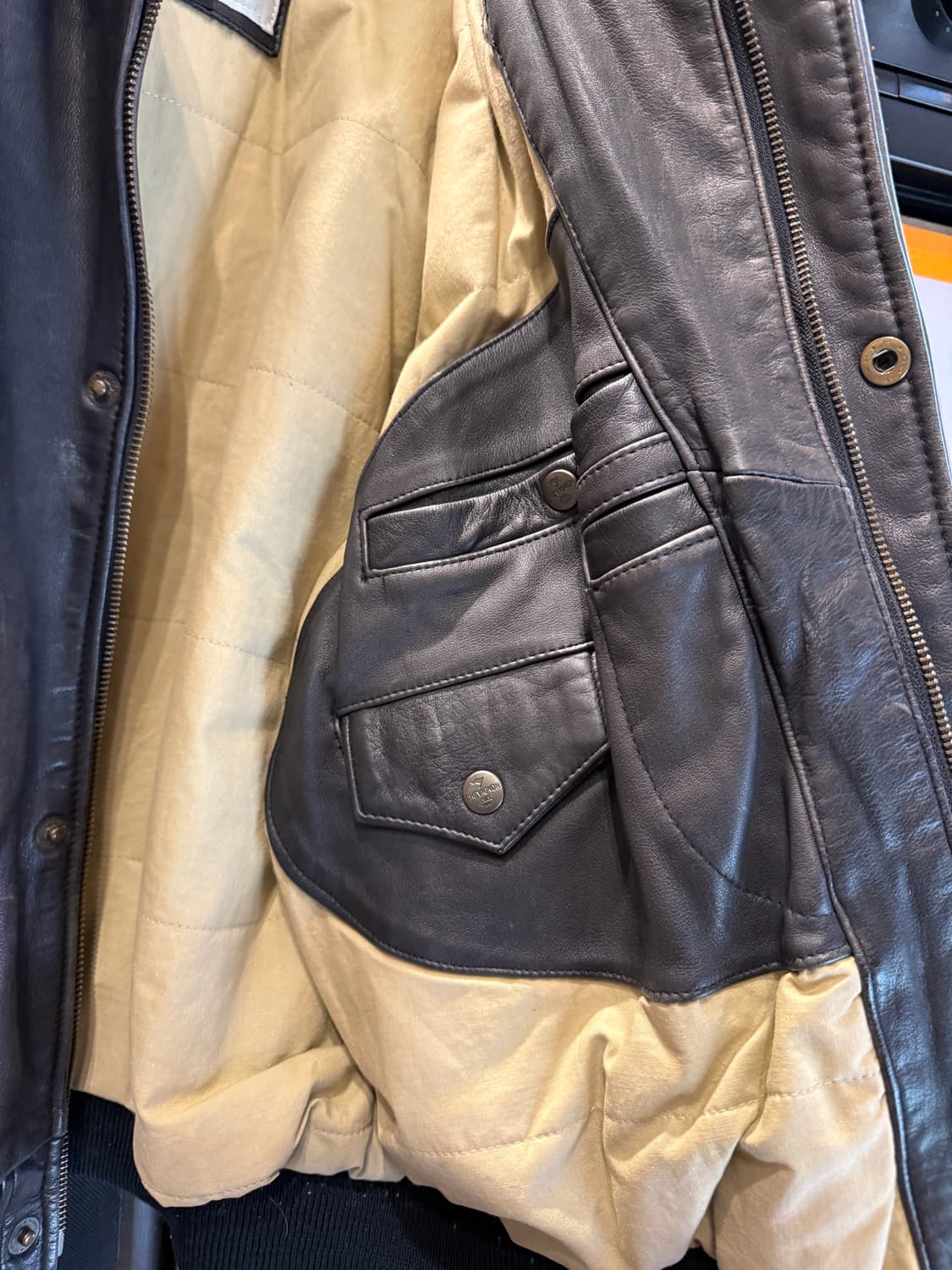 90s 쉐비뇽 소가죽 자켓 S(L) 상품이미지6