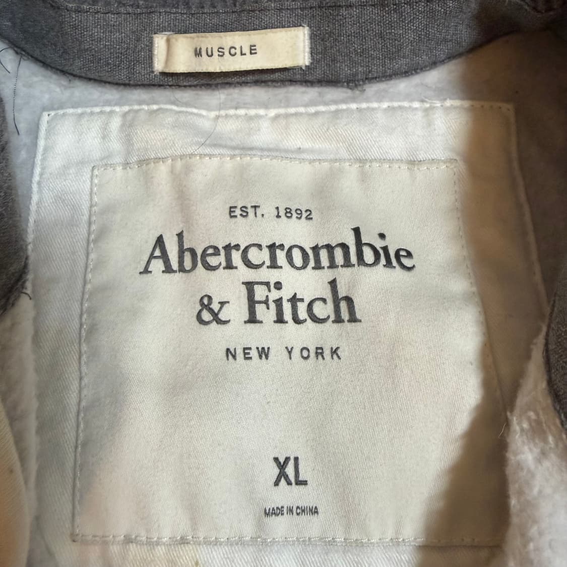 아베크롬비 그레이 후드집업 xl 상품이미지3