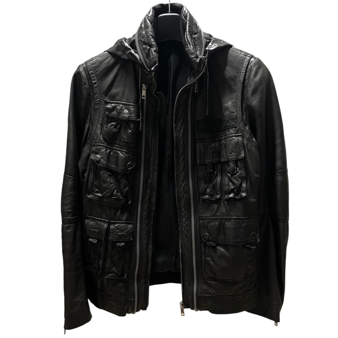 [95] 솔리드 옴므 멀티포켓 레더 블루종 상품이미지4