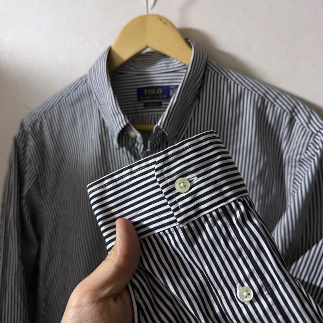 폴로 랄프로렌 스웨이드 스트라이프 셔츠 클레식 XL (남성 105정도) 상품이미지7