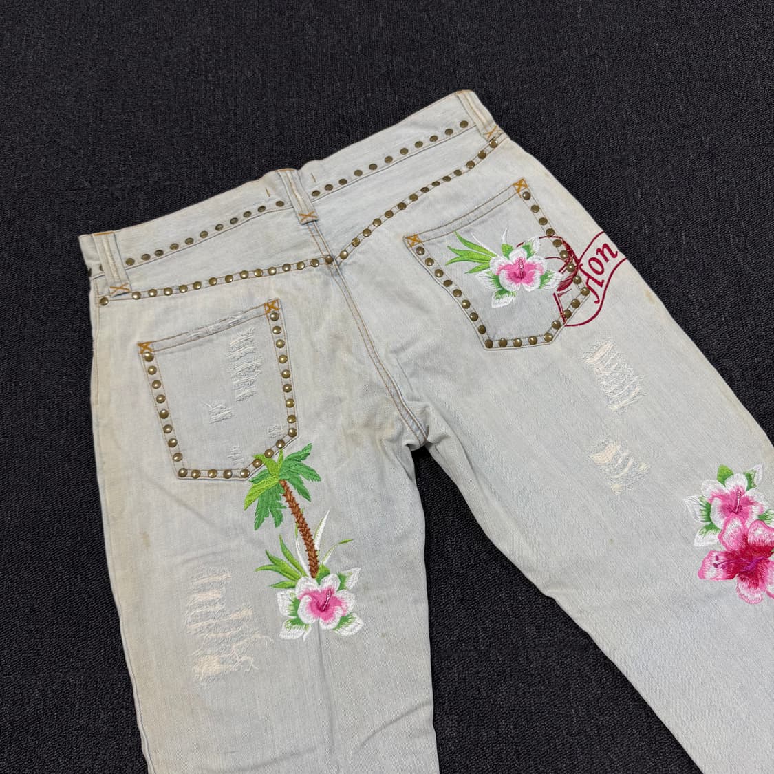 돌체앤가바나 자수 데미지 워싱 데님팬츠 상품이미지6