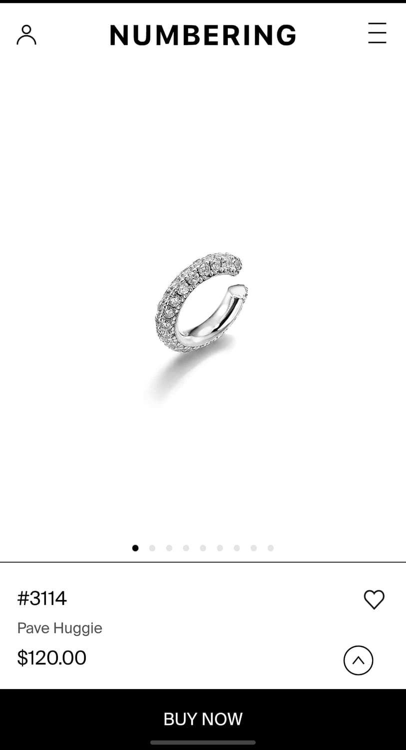 NUMBERING #3114 PAVE HUGGIE EARCUFF 상품이미지5