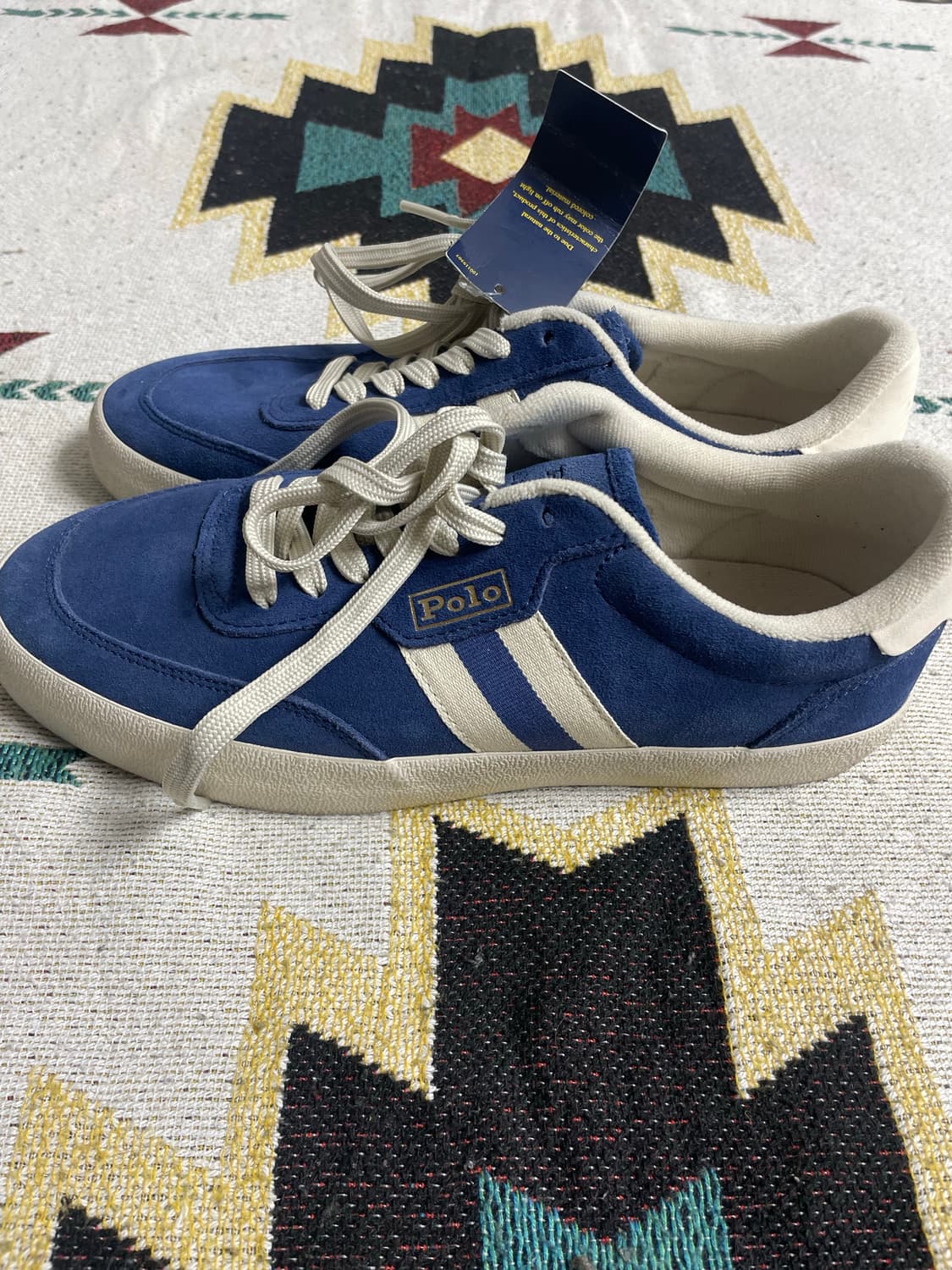 폴로 블루 스웨이드 스니커즈(8.5) 상품이미지2