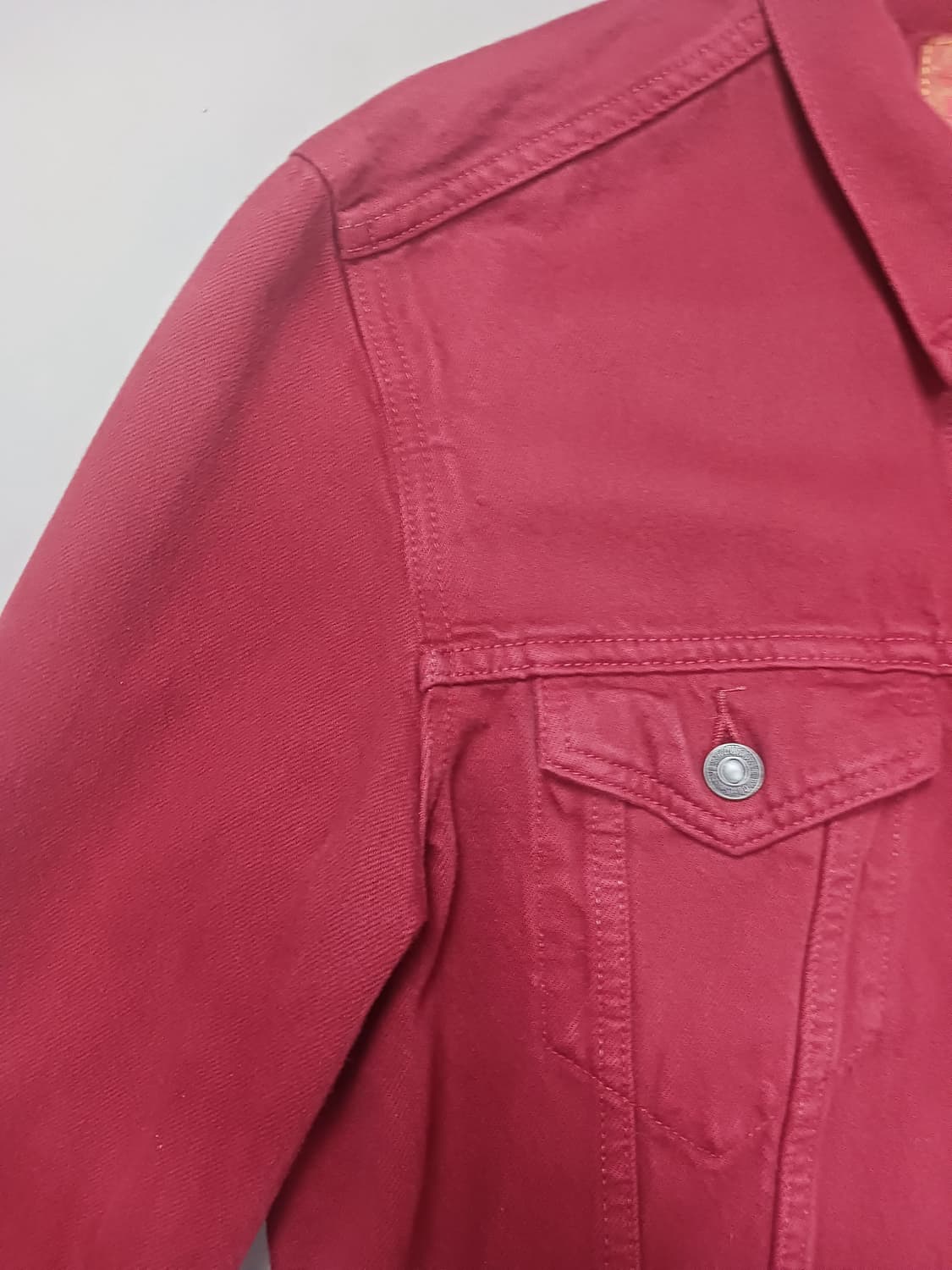 [L] 리바이스 타입3 버건디 마룬 트러커 자켓 상품이미지3