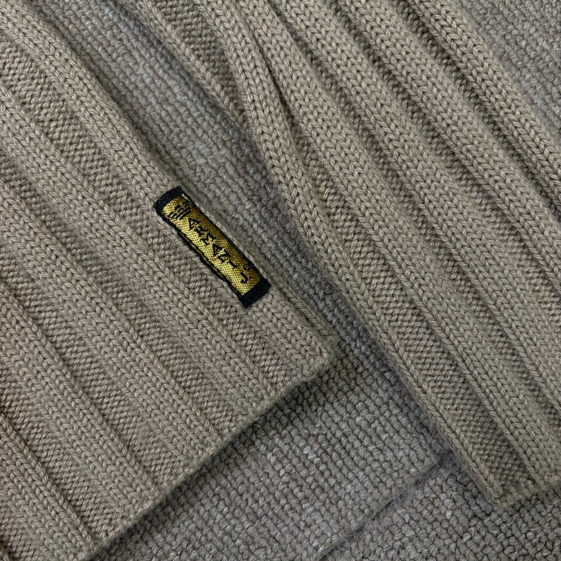 90s ARMANI jeans 알마니 반집업 골지 니트 맨즈  상품이미지4