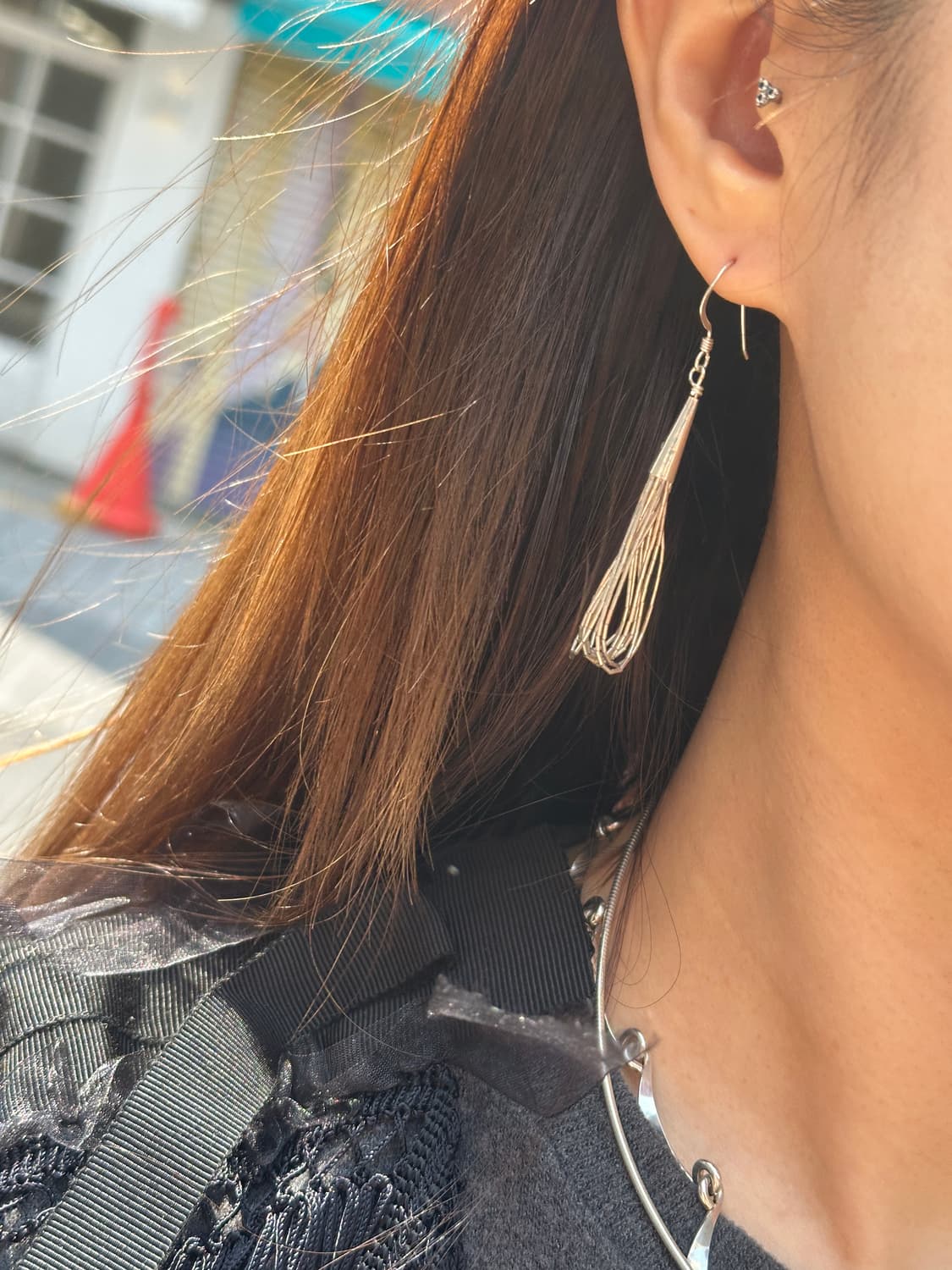 Liquid Multi-Strand Tassel Drop 925Silve 상품이미지6