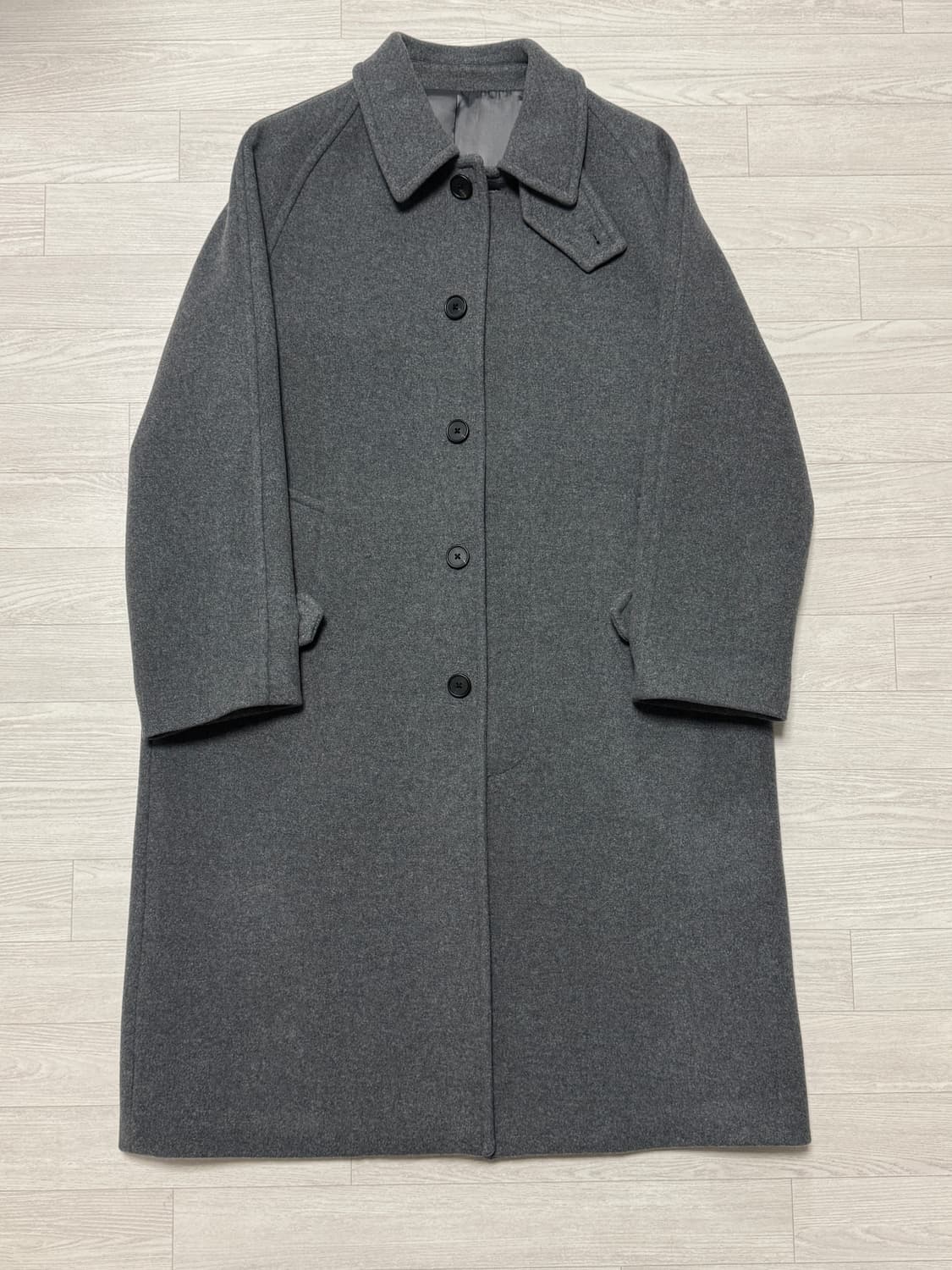 무신사 스탠다드 캐시미어 블렌드 오버사이즈 발마칸 코트 미디엄 그레이 M 상품이미지1