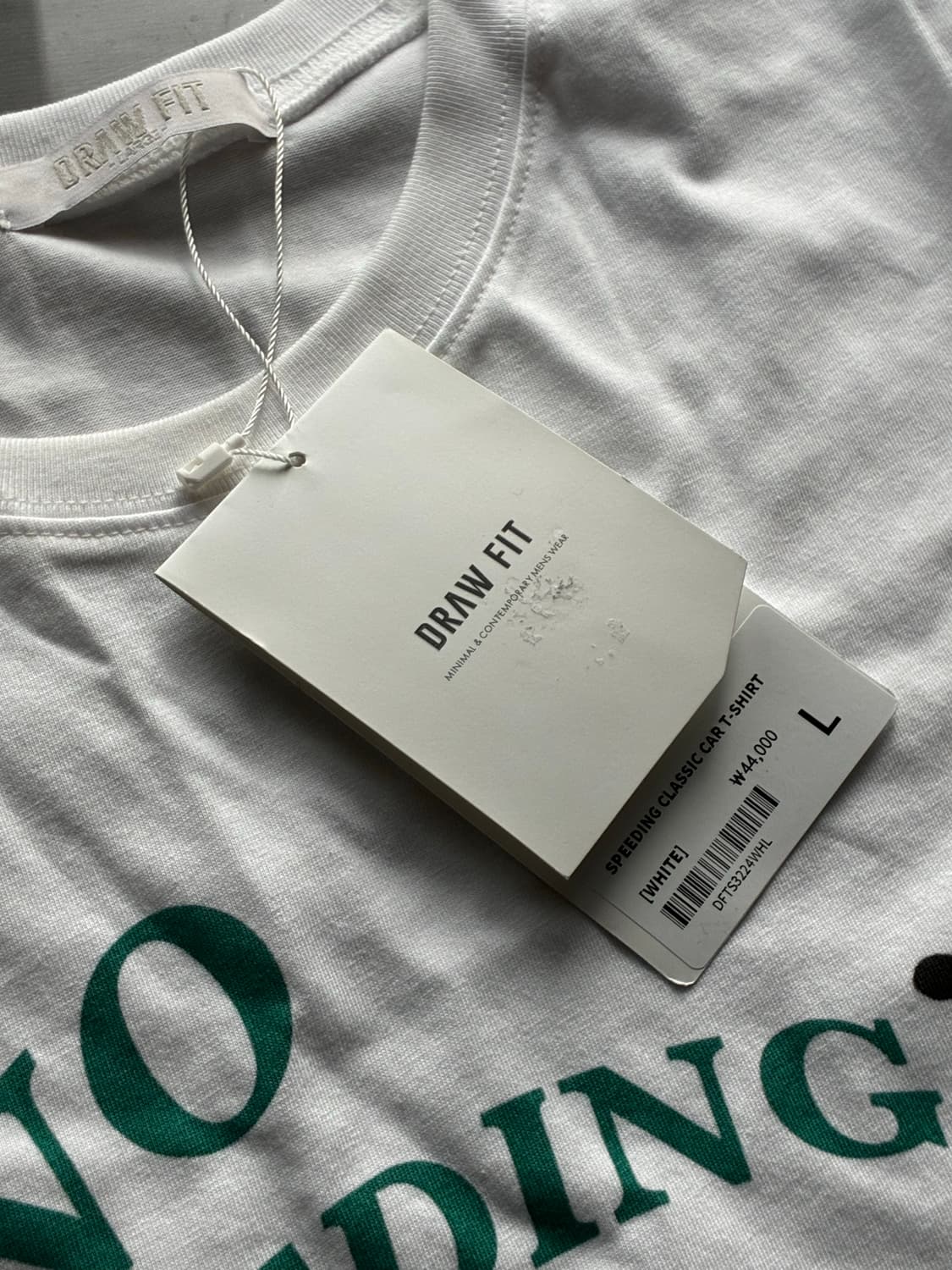 (새상품)(L) 드로우핏 스피딩 클래식 카 티셔츠 [WHITE] 반팔 상품이미지9