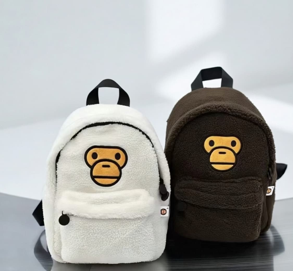 베이프 올 베이비 마일로 미니 포우 퍼 백팩 브라운,베이지 상품이미지1