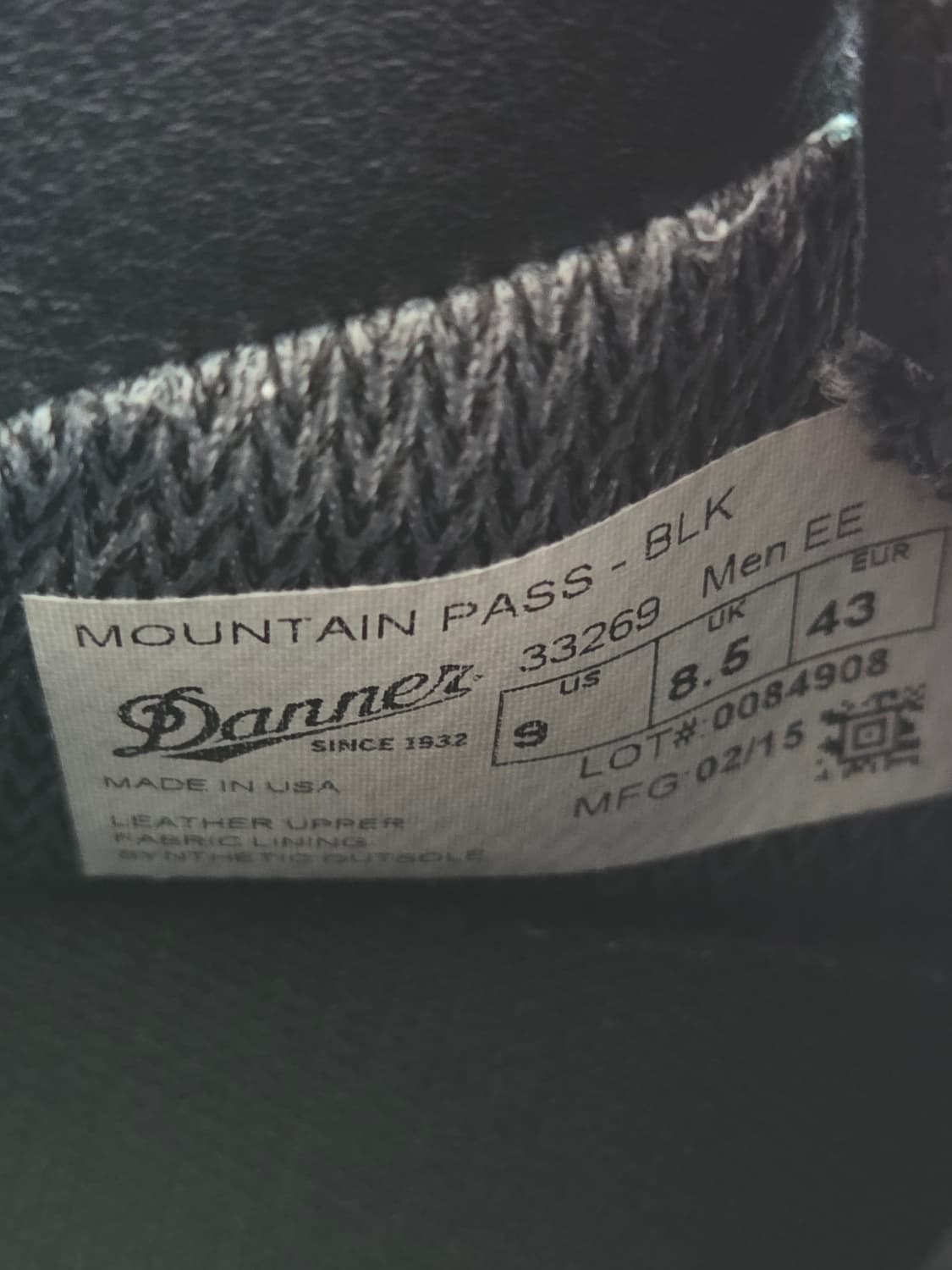 대너 danner 마운틴 패스 mountain pass 블랙 270 상품이미지7