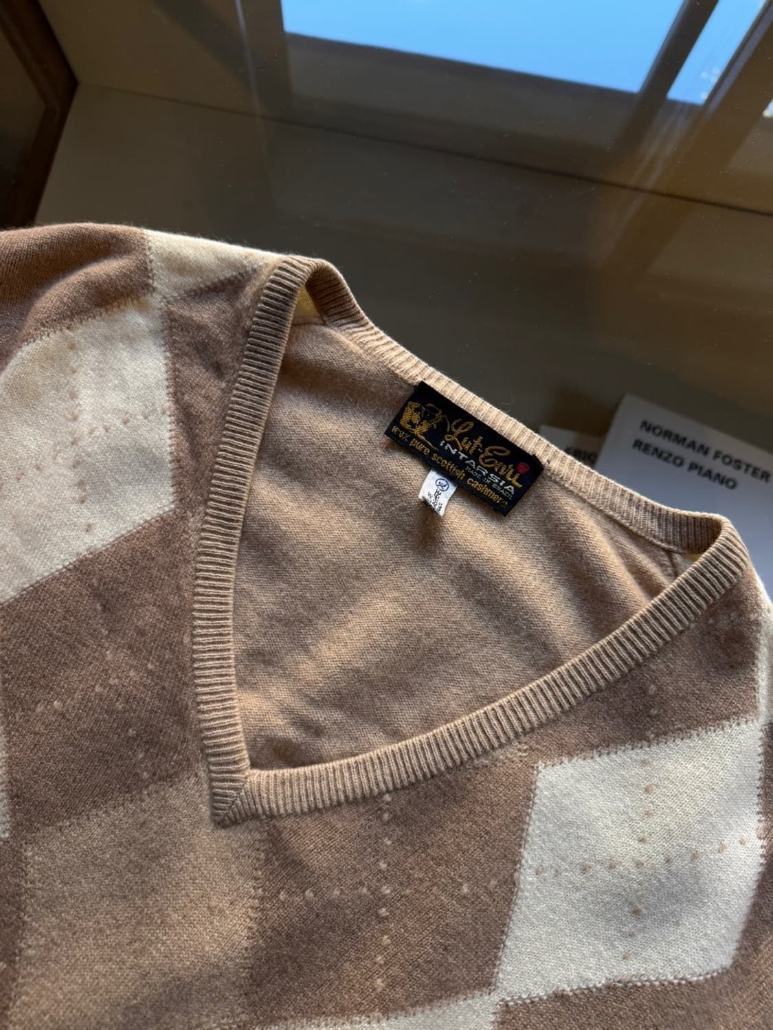 인타르시아 아가일 니트 남성100 상품이미지6