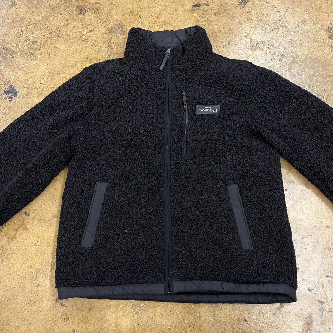 [정품/L] 몽벨 블랙 후리스 패딩 집업 양면 자켓 b18 상품이미지6