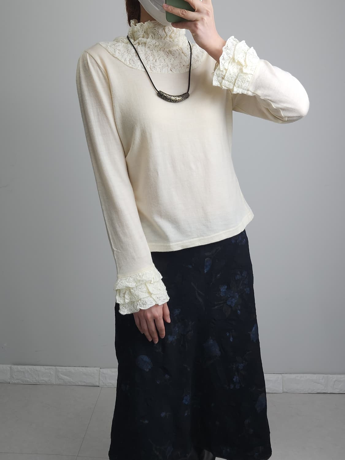 레이스 프릴 니트 상품이미지4