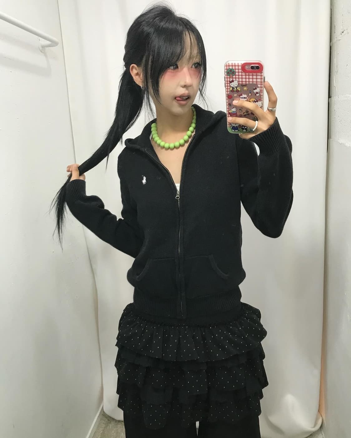 Polo Black Hood Zip-Up 상품이미지5