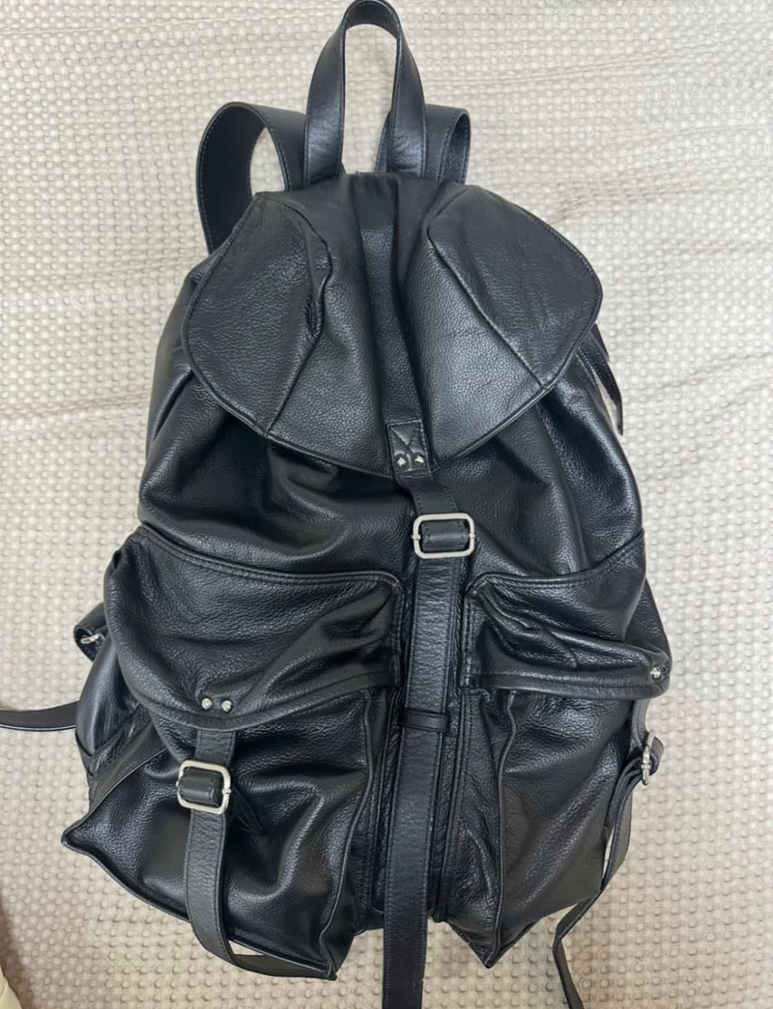 유스 레더 럭색 블랙 판매 상품이미지2