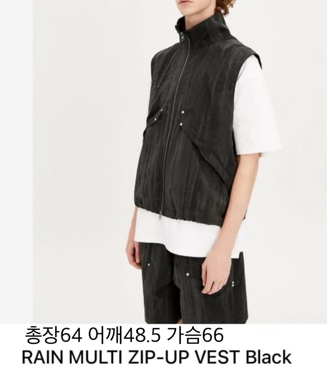 M) 이에이 베스트 RAIN MULTI ZIP-UP VEST Black 상품이미지1