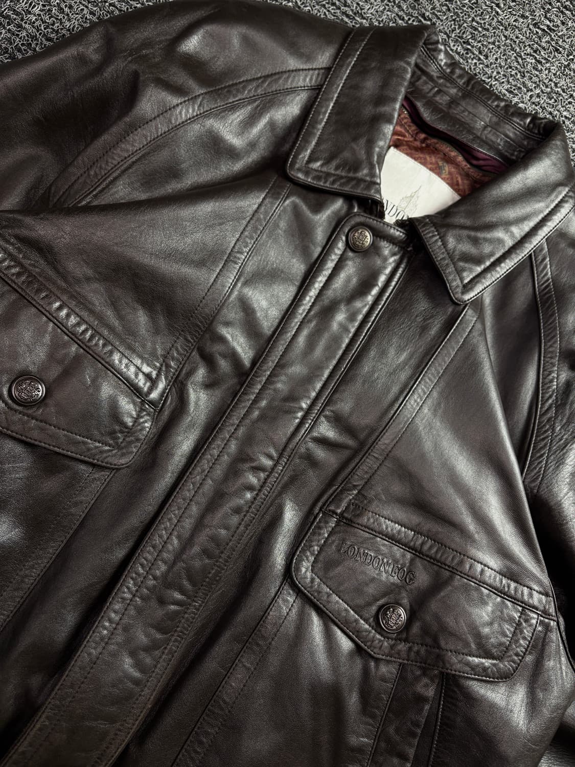 런던 포그 아카이브 램스킨 레더 봄버 자켓 3722 상품이미지3