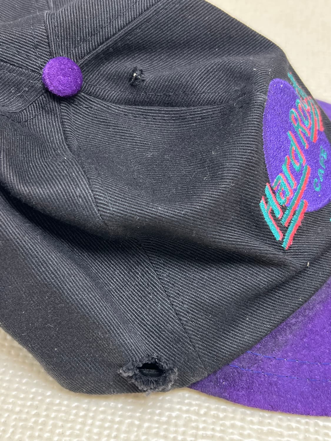 90s 하드락카페 몬트리올 볼캡 블랙/퍼플 상품이미지7