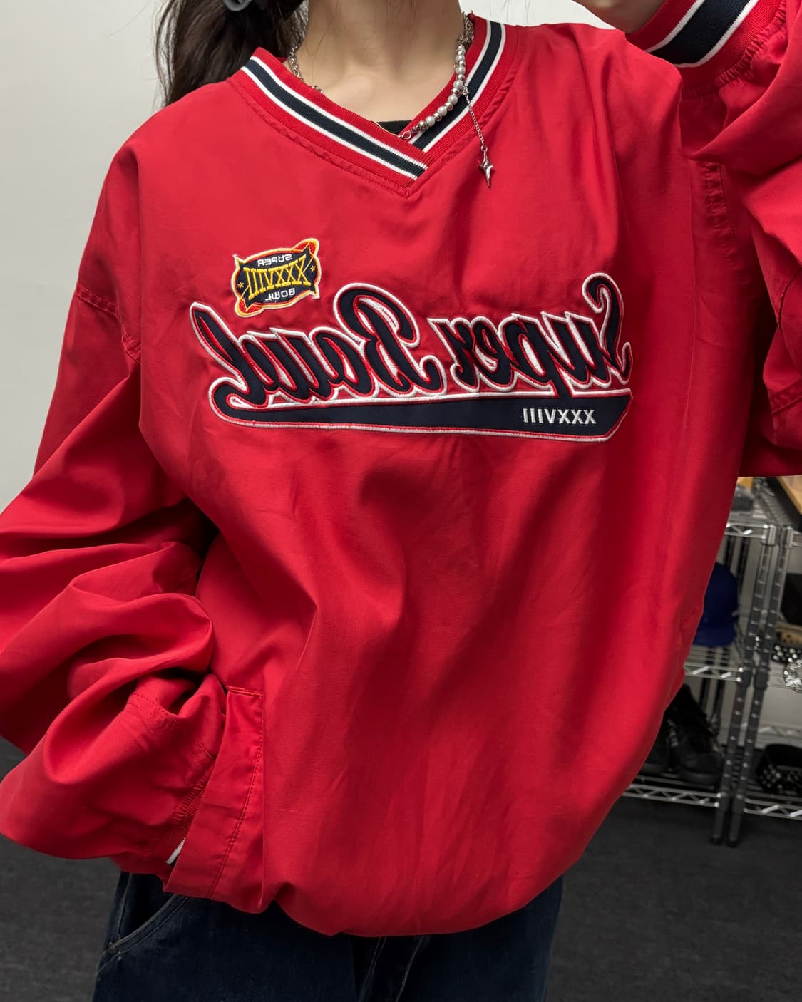 리복 00s NFL 슈퍼볼 오버사이즈 웜업  상품이미지1