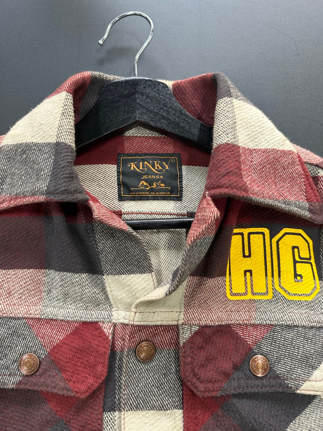 히스테릭글래머 Kinky Jeans 빅로고포켓 체크셔츠자켓 상품이미지8