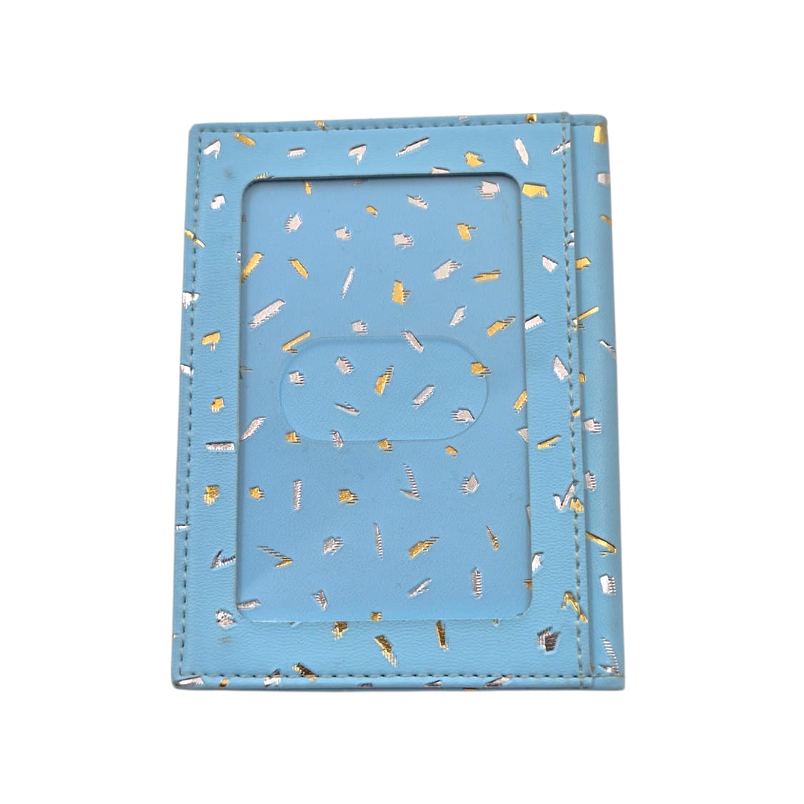 90s 꾸레쥬 실버 물방울 칩 레더 카드 지갑 상품이미지3