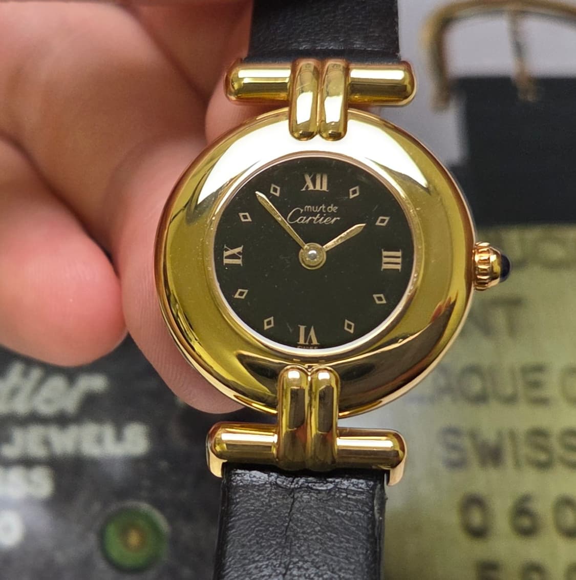 까르띠에 머스트드 꼴리제 오리지널 블랙다이얼 쿼츠 여성용 (감정서 포함) 상품이미지10