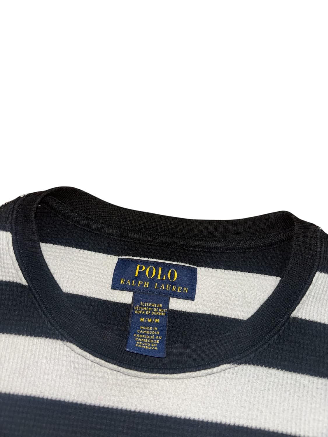 폴로 랄프로렌 와플 블랙 화이트 롱슬리브 상품이미지7