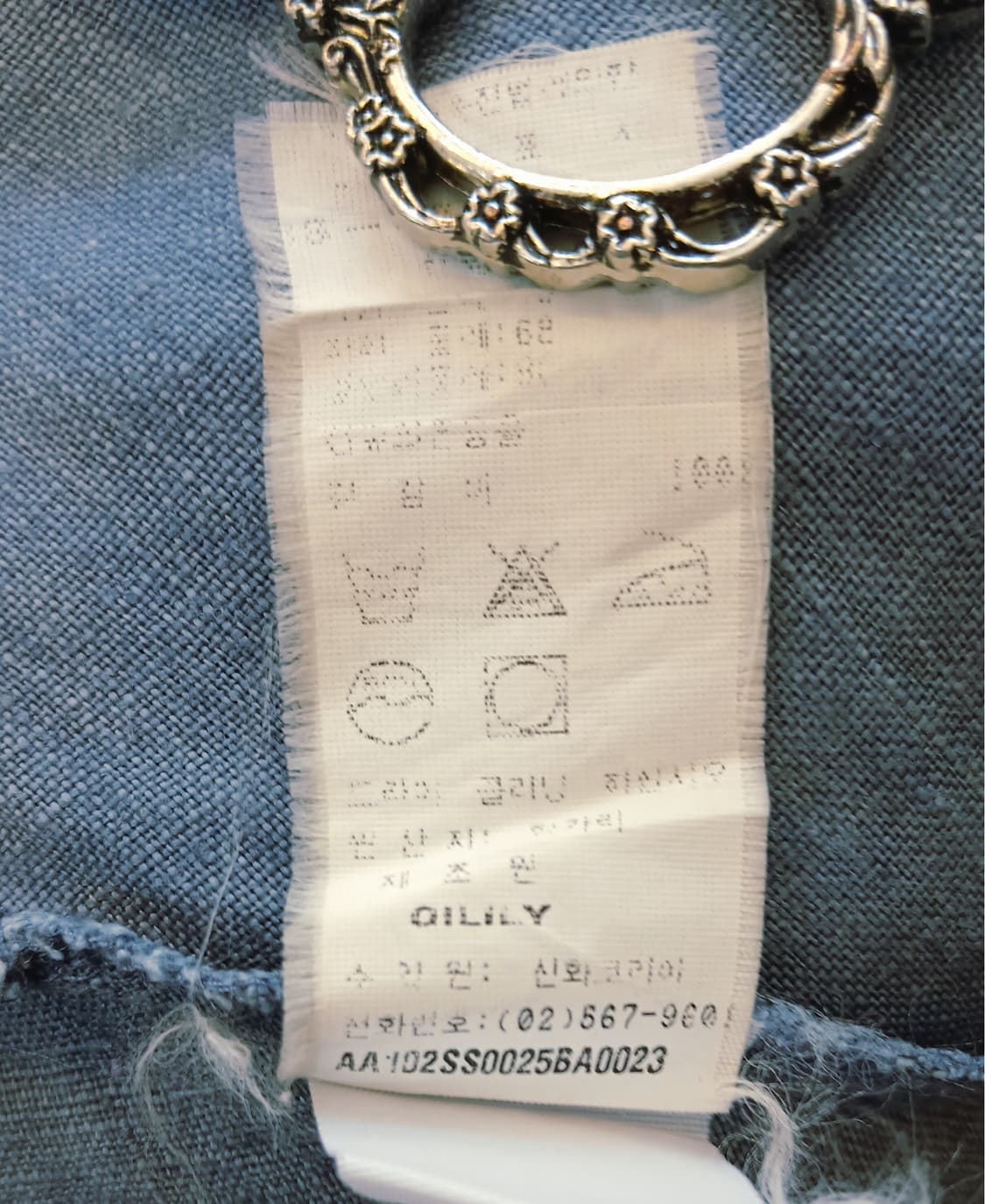 Oilily 유럽 빈티지 린넨 데님블루 원피스 상품이미지8