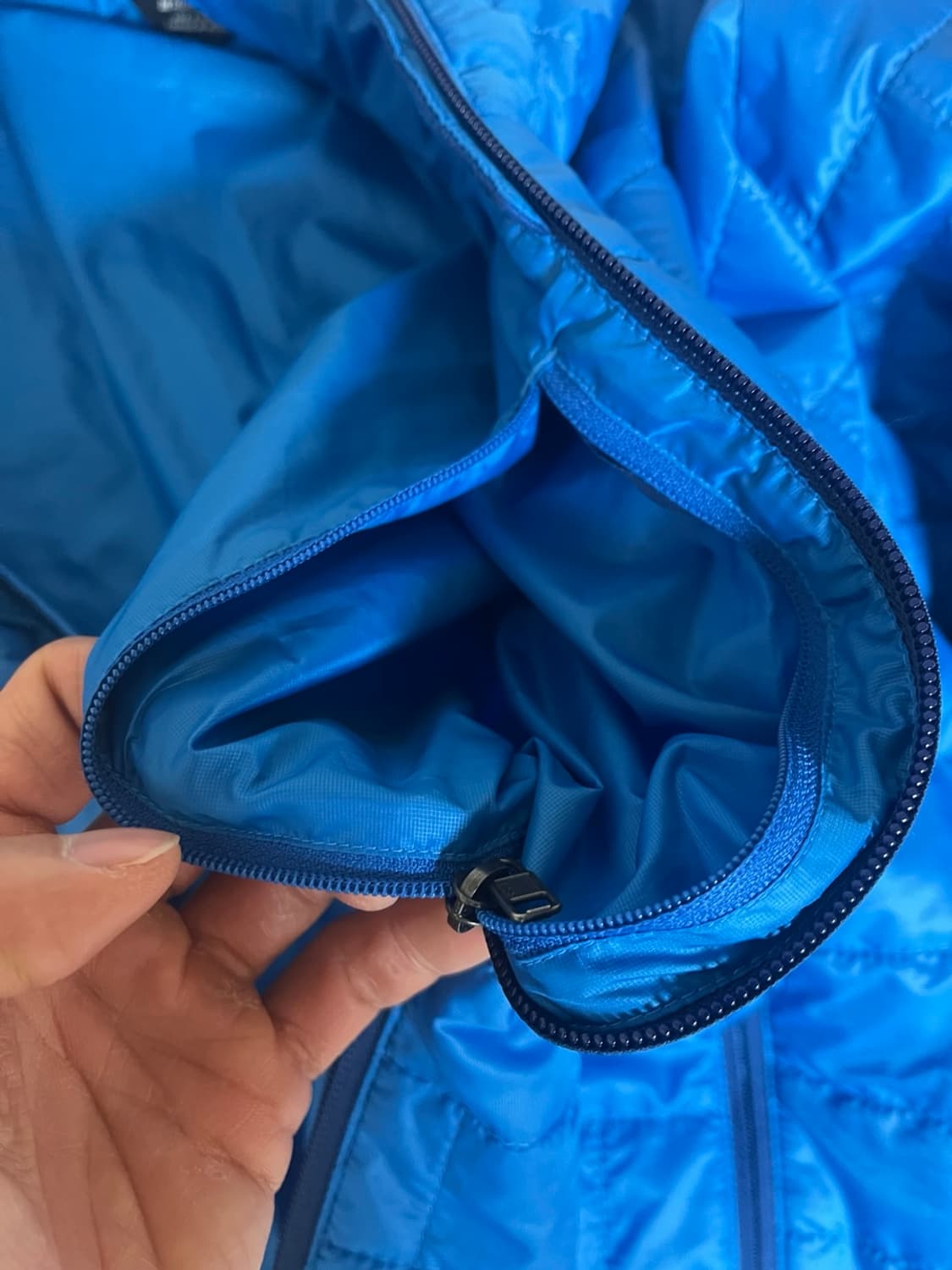 파타고니아 나노퍼프 후디 점퍼 경량 패딩 후드 블루 엠 상품이미지6