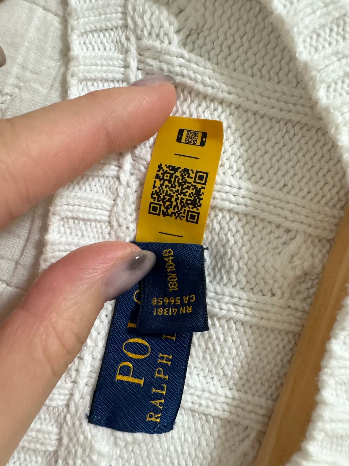 폴로 랄프로렌 케이블 니트 화이트 상품이미지7