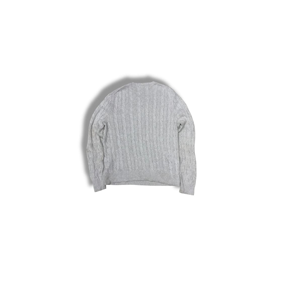 [L] 폴로 라이트그레이 케이블 니트 상품이미지4